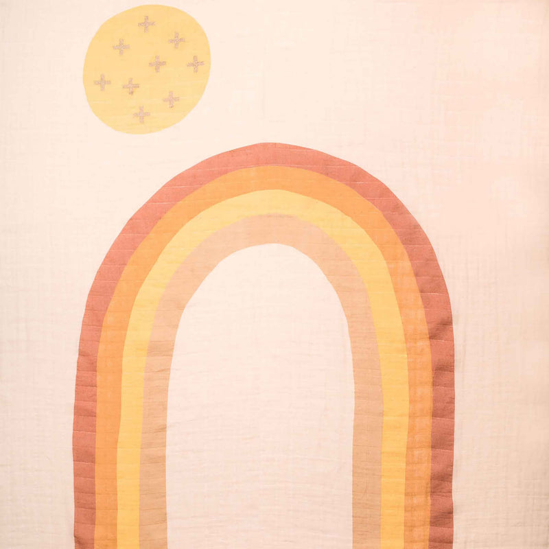 Organic Rainbow Swaddle