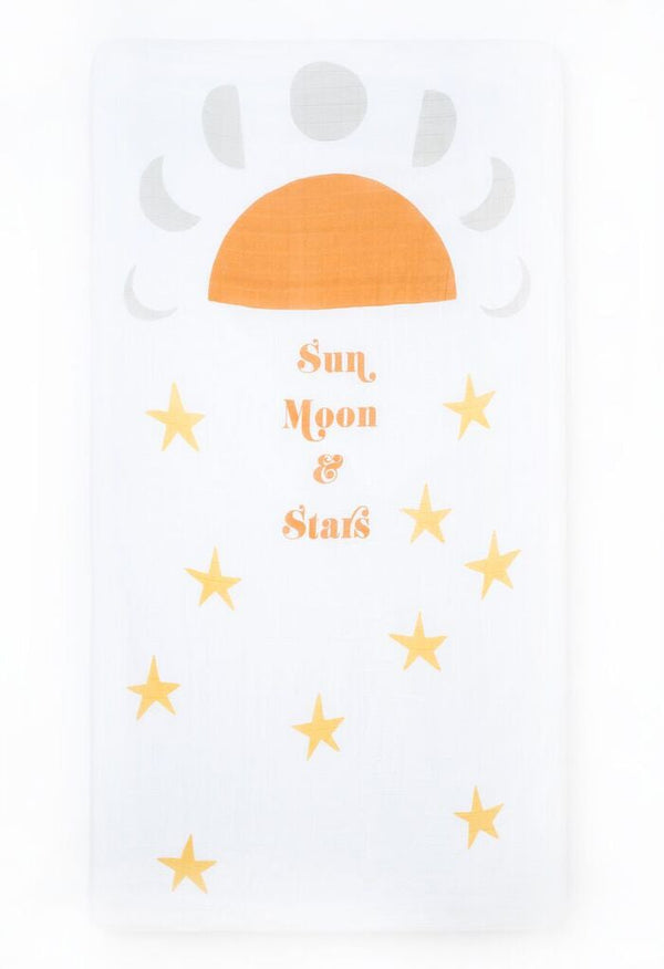 Sun, Moon, & Stars Organic Crib Sheet