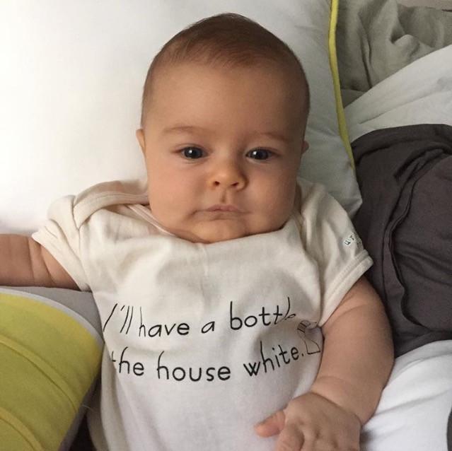 I'll Have A Bottle Of The House White Organic Baby Onesie