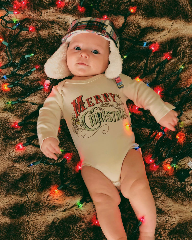 Merry Christmas Shitters Full Organic Baby Onesie