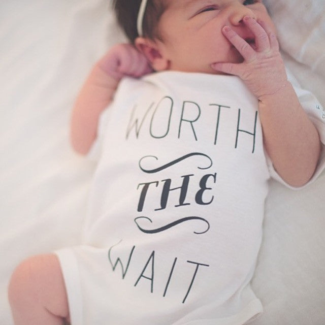 Worth The Wait Organic Baby Onesie