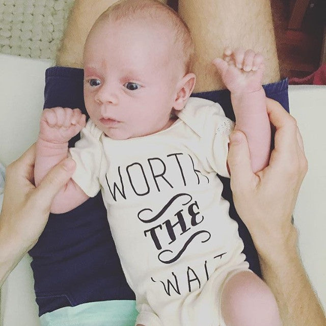 TTC Worth The Wait Organic Baby Onesie