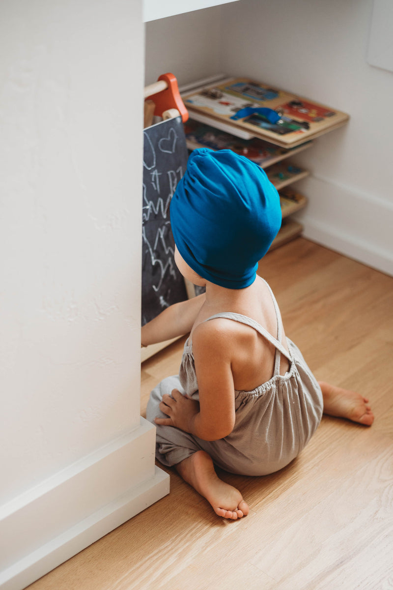 Knotted Headwrap - Peacock Blue