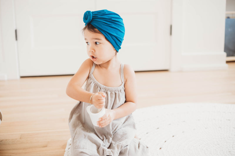 Knotted Headwrap - Peacock Blue