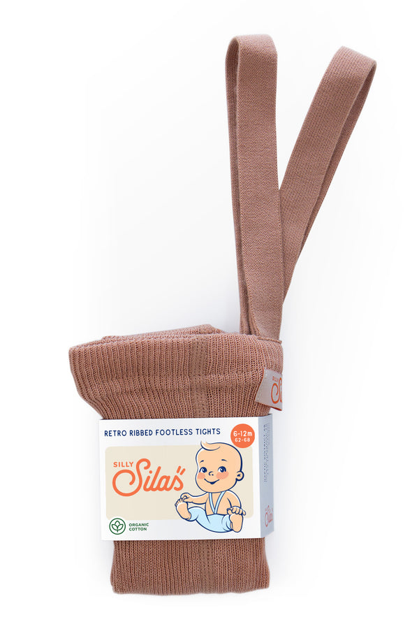Silly Silas Footless Tights - Light Brown