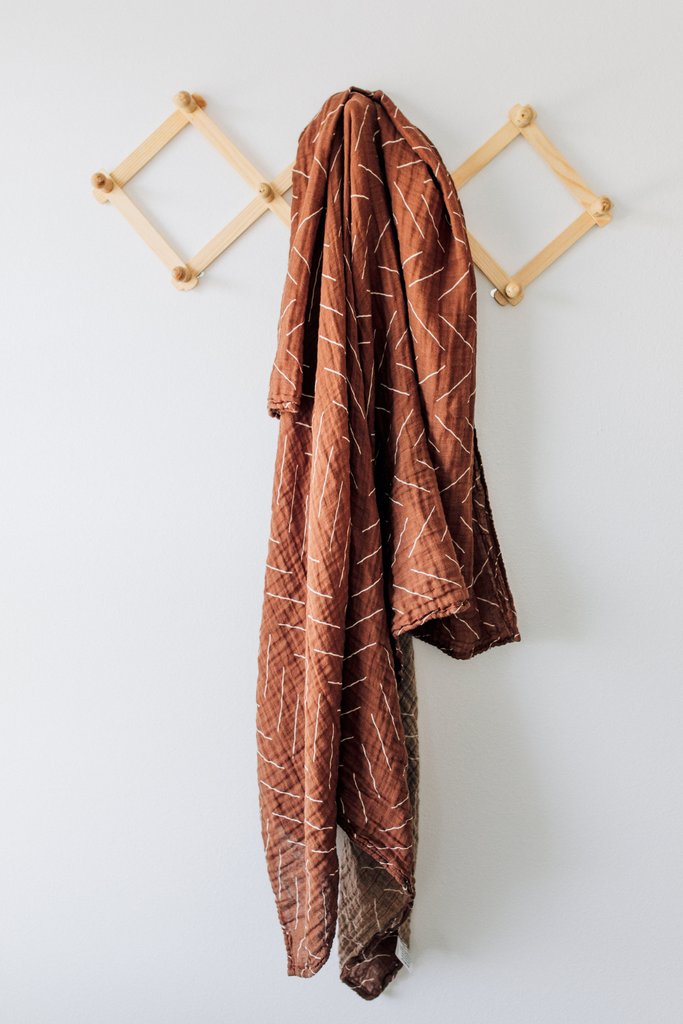 Rust Muslin Swaddle Blanket