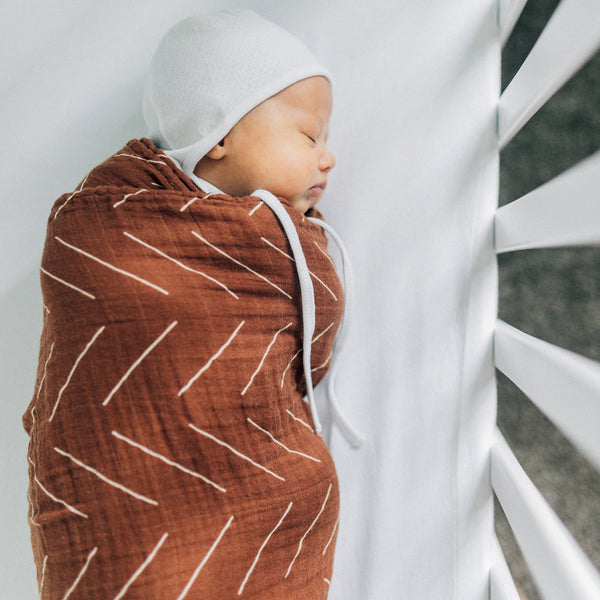 Rust Muslin Swaddle Blanket