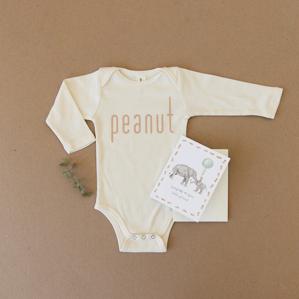 Peanut Organic Baby Onesie® & Greeting Card