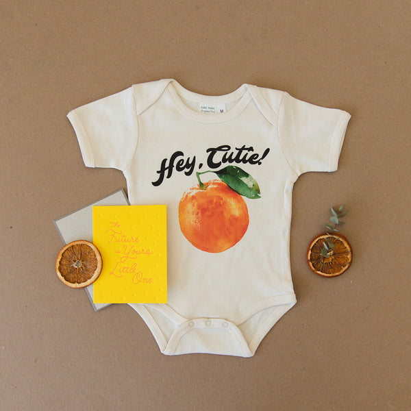 Hey Cutie Organic Baby Onesie® & Greeting Card