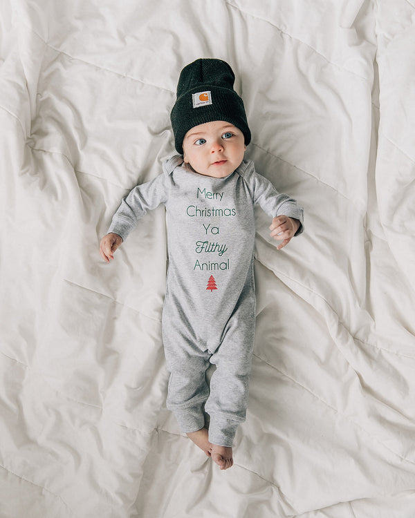 Merry Christmas Ya Filthy Animal Organic Baby Playsuit Romper