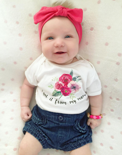 I Got It From My Mama Floral Organic Baby Onesie®