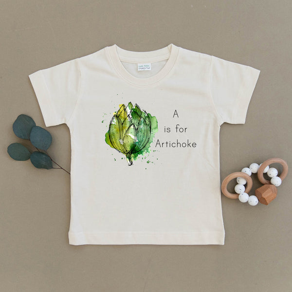 A is for Artichoke Organic Toddler Tee