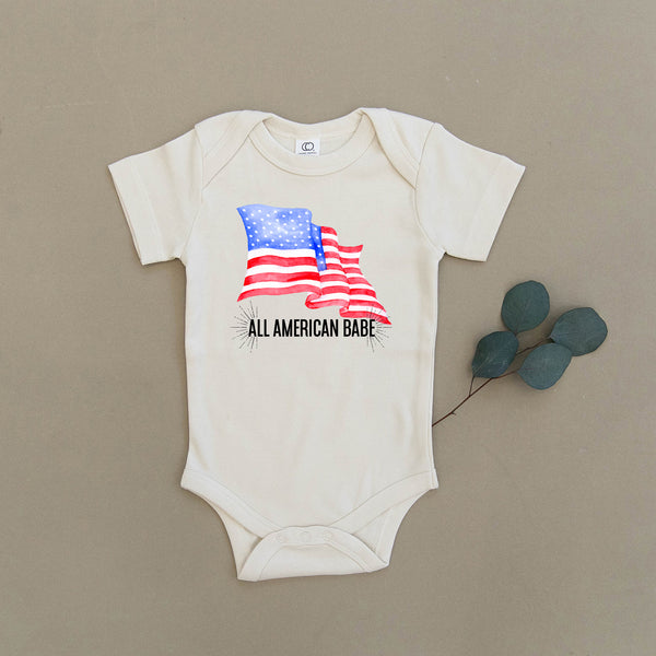 All American Babe Flag Organic Baby Onesie®