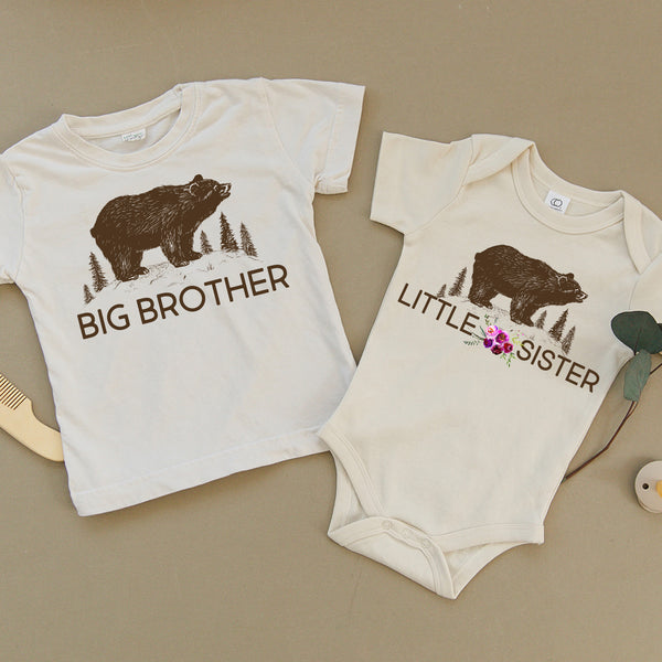 Big Brother Bear & Little Sister Bear Organic Baby Set
