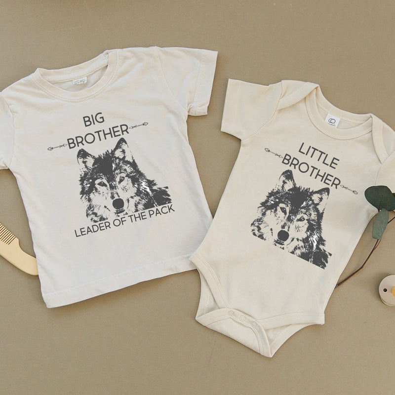 Big Brother Wolf & Little Brother Wolf Organic Baby Set