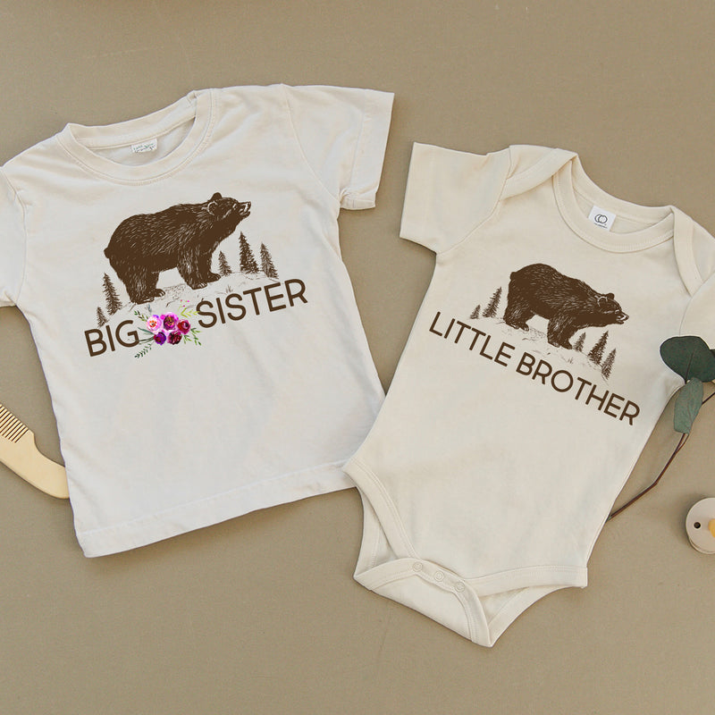 Big Sister Bear & Little Brother Bear Organic Baby Set
