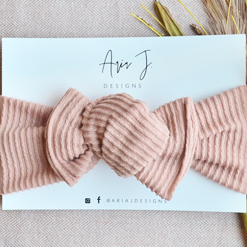 Top Knot Headwrap - Blush Ribbed