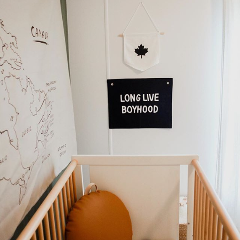 Long Live Boyhood Banner - Black