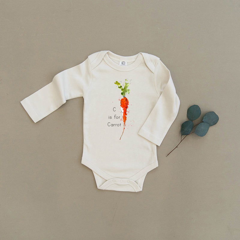 C is for Carrot Organic Baby Onesie®