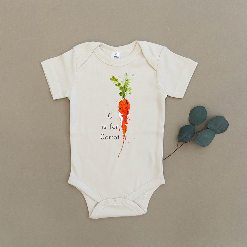 C is for Carrot Organic Baby Onesie®