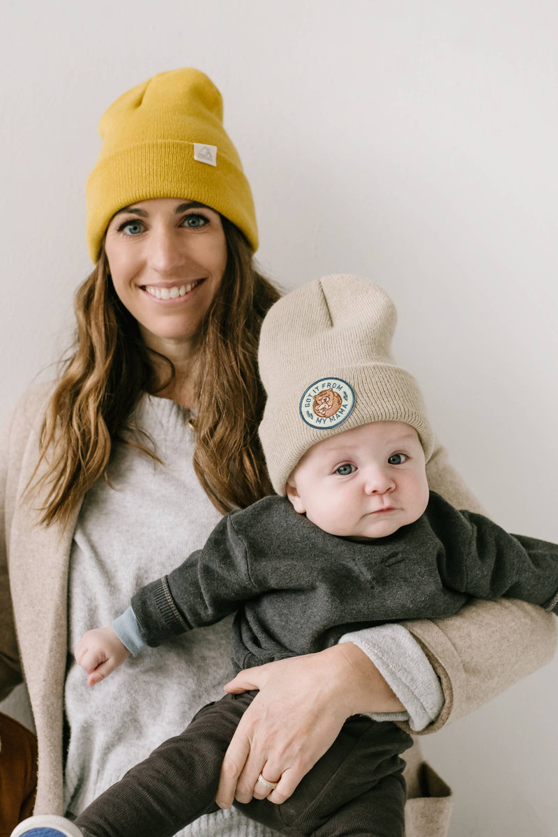 Infant/Toddler Beanie - I  Got It From My Mama (Sand)