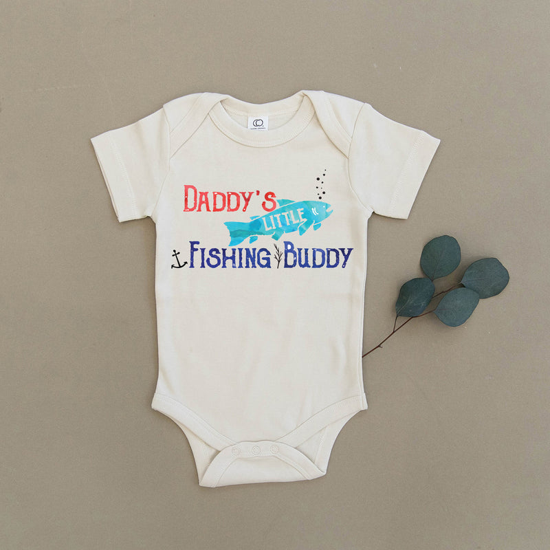 Daddy's Little Fishing Buddy Organic Baby Onesie®