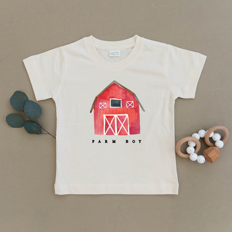 Farm Boy Red Barn Organic Toddler Tee