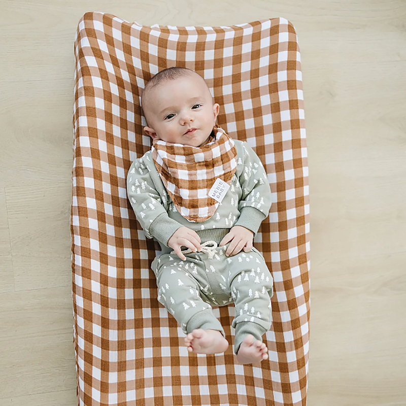 Gingham Muslin Bib