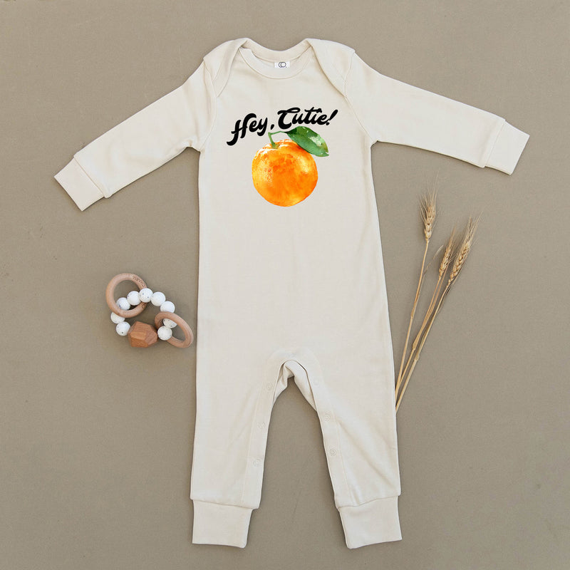 Hey Cutie Orange Organic Baby Playsuit