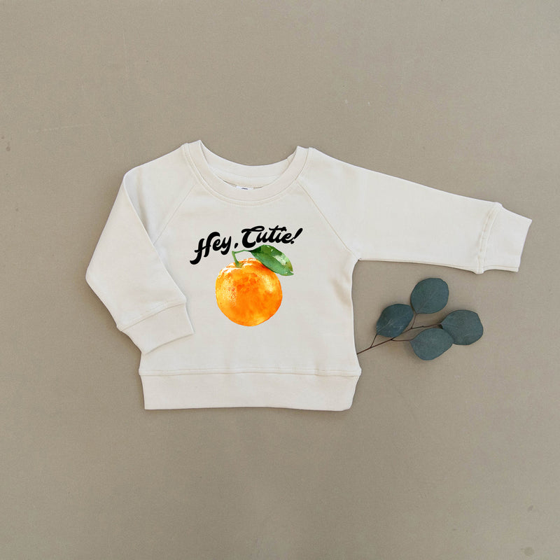 Hey Cutie, Orange, Clementine Organic Baby & Toddler Natural Pullover