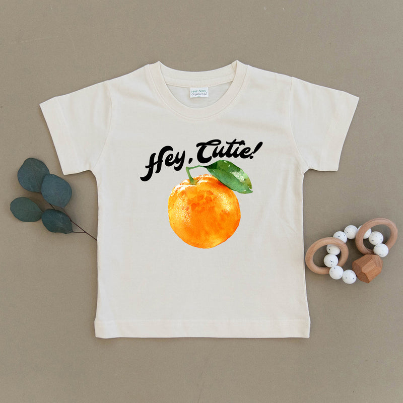 Hey Cutie Orange Organic Toddler Tee