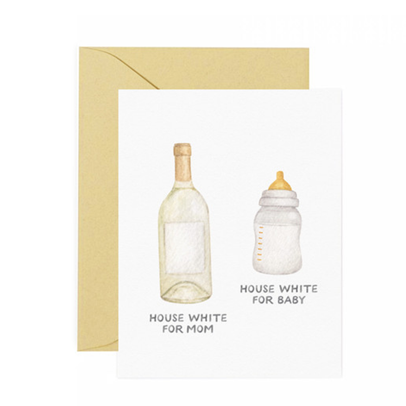 House White For Mom & House White For Baby Greeting Card