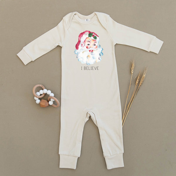 I Believe, Santa Claus Organic Baby Playsuit