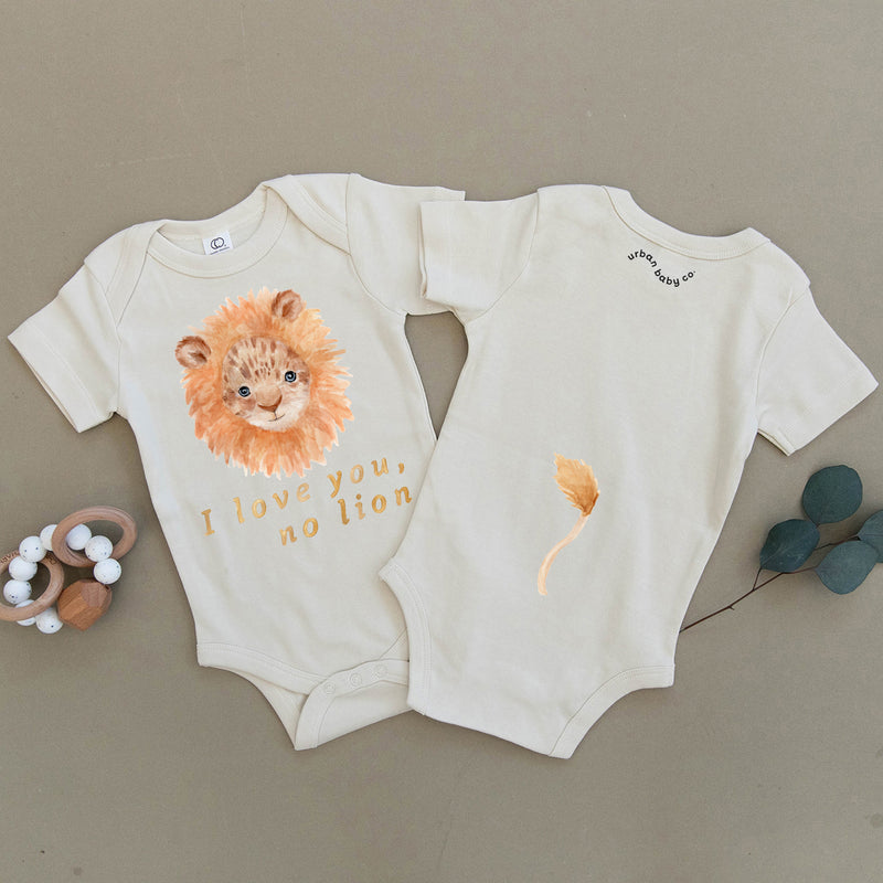 I Love You No Lion Organic Baby Onesie®