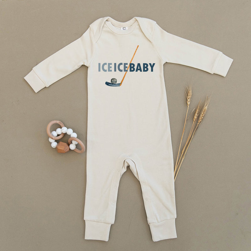 Ice Ice Baby Hockey Organic Baby Playsuit