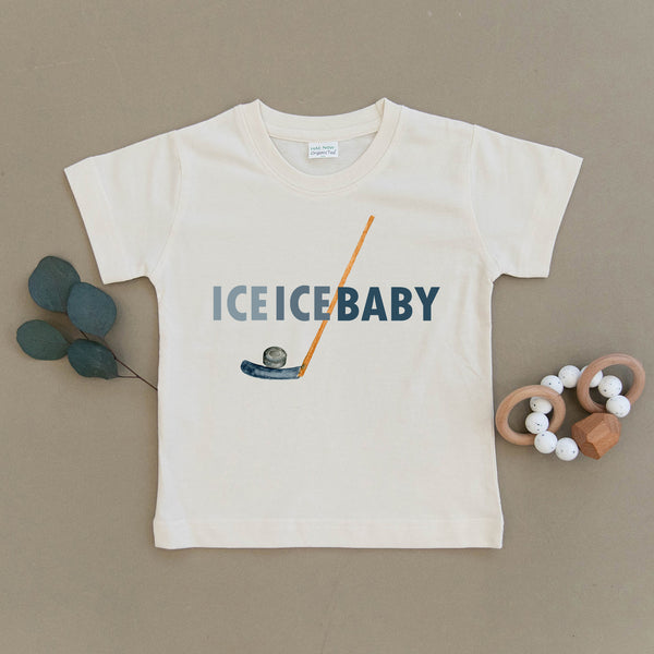 Ice Ice Baby Hockey Organic Toddler Tee