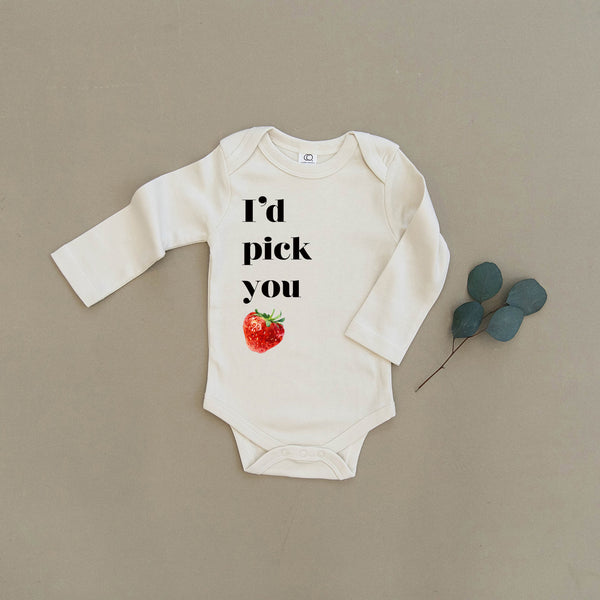 I'd Pick You Strawberry Organic Baby Onesie®