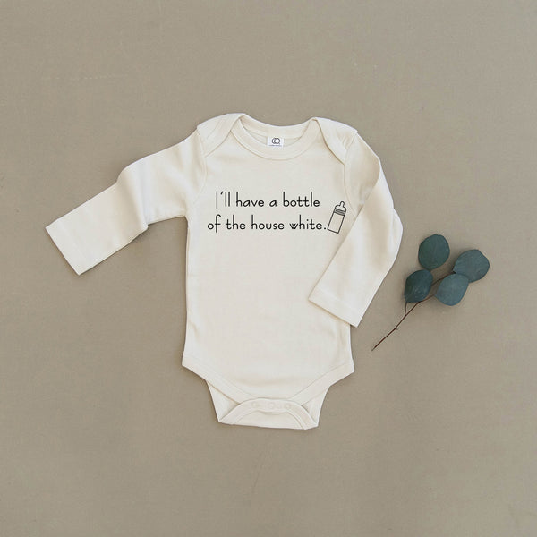 I'll Have A Bottle Of The House White Organic Baby Onesie®