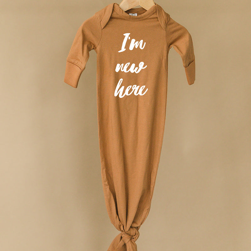 I'm New Here Organic Infant Gown