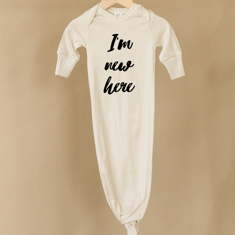 I'm New Here Organic Infant Gown