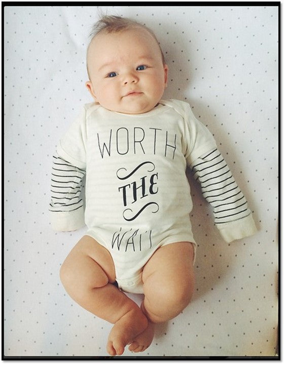 Worth The Wait IVF Organic Baby Onesie