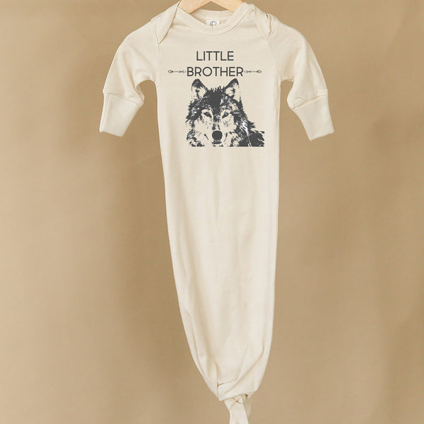 Little Brother Wolf Organic Infant Gown