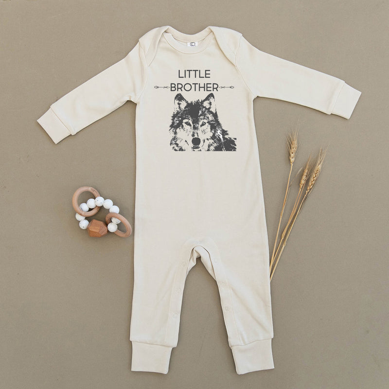Little Brother Wolf Organic Baby Playsuit