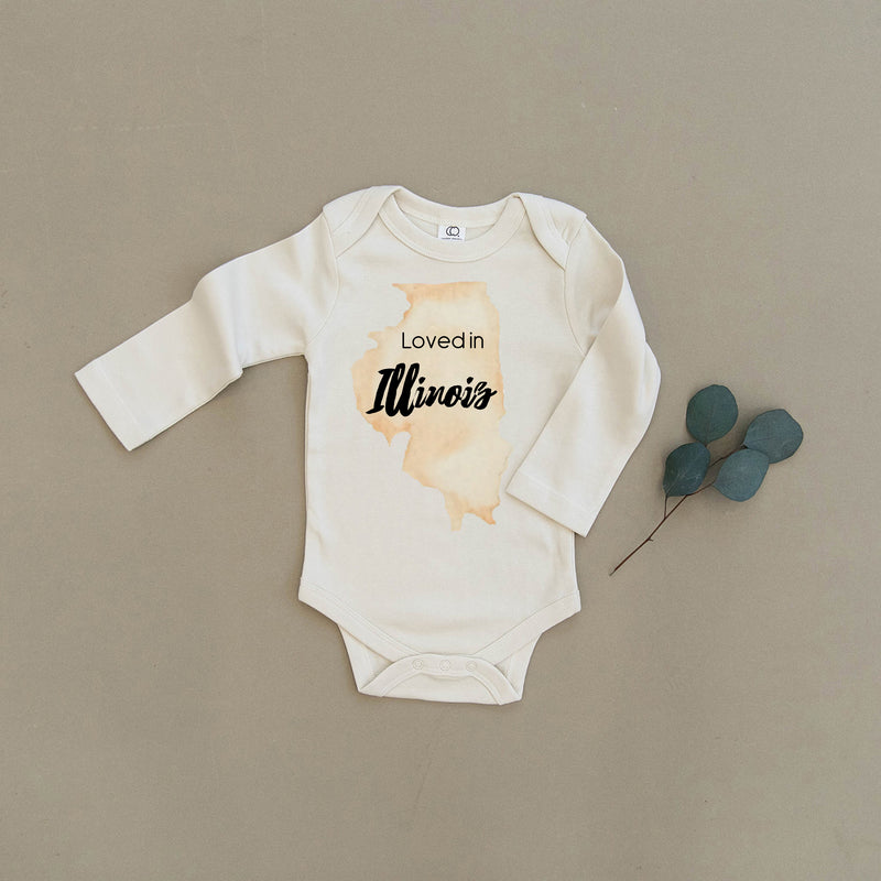 Loved in Illinois Organic Baby Onesie®