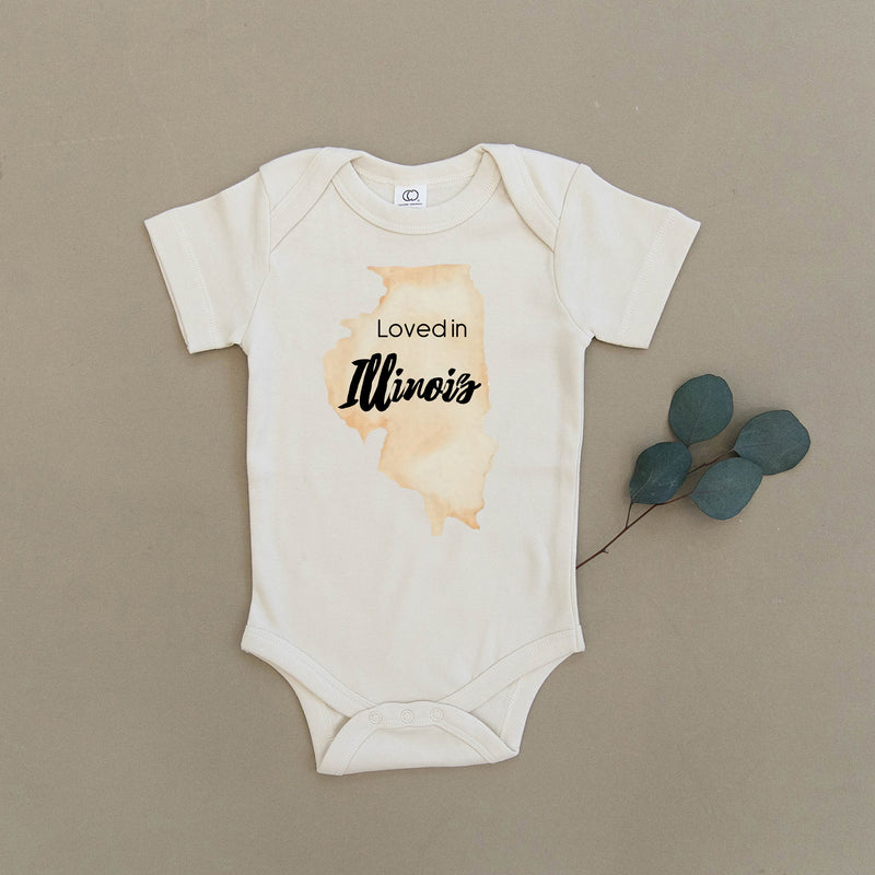 Loved in Illinois Organic Baby Onesie®