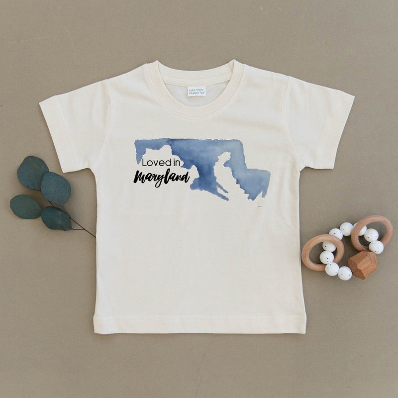 Loved in Maryland Organic Toddler Tee