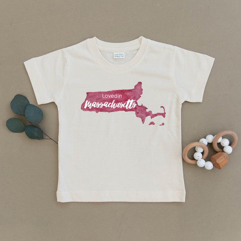 Loved in Massachusetts Organic Toddler Tee