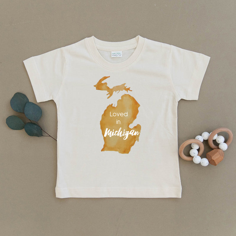 Loved in Michigan Organic Toddler Tee