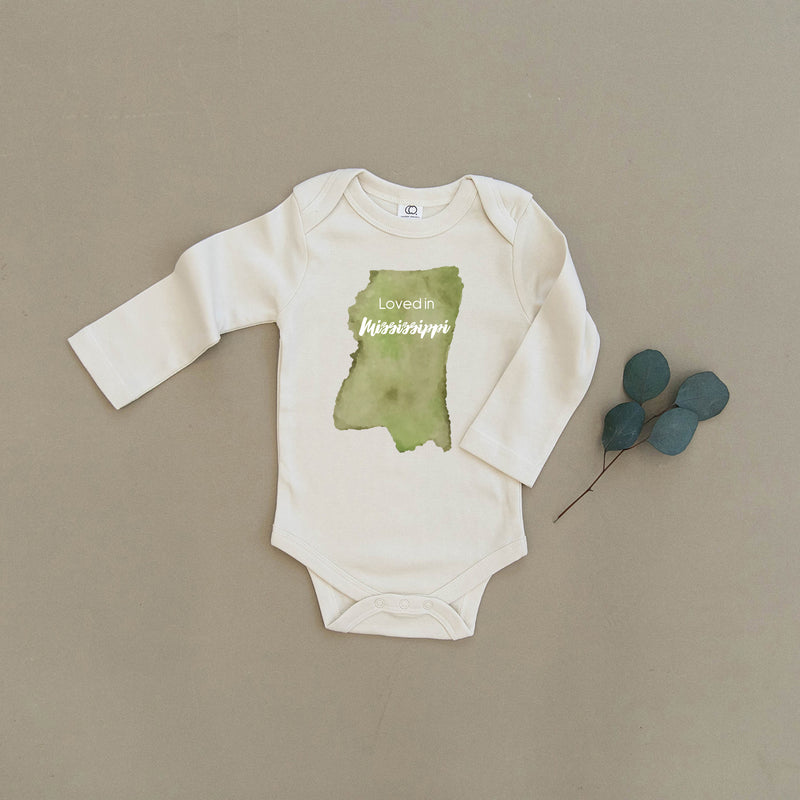 Loved in Mississippi Organic Baby Onesie®
