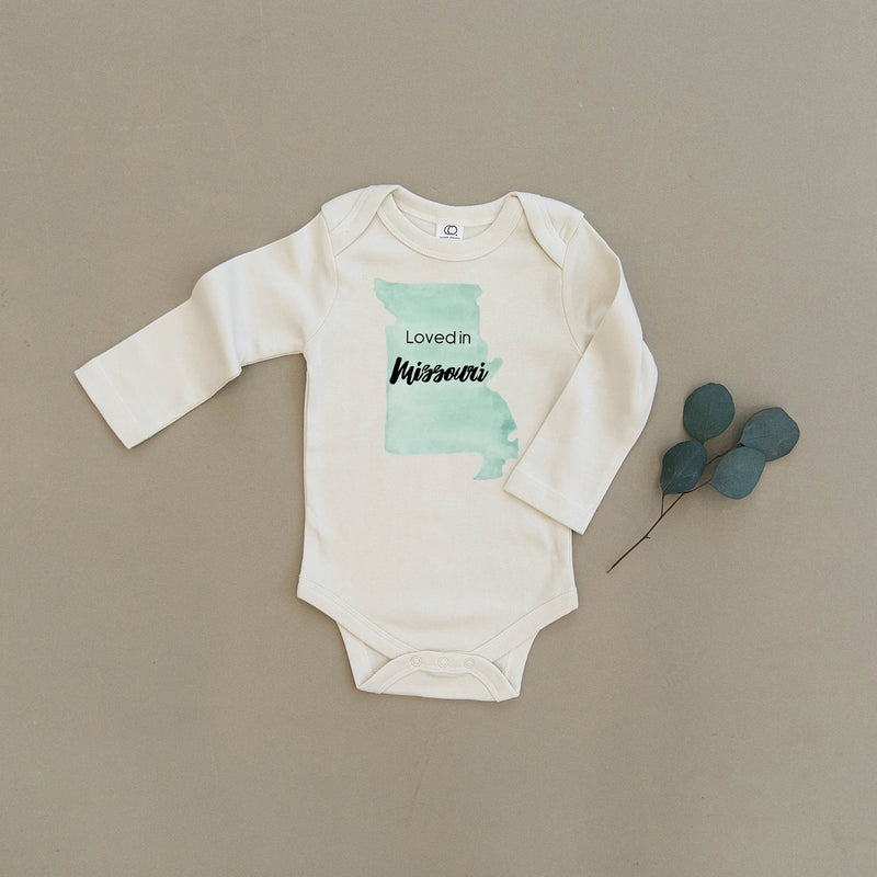Loved in Missouri Organic Baby Onesie®